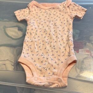 Charming Pink Patterned Kids Bodysuit